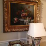 bouquet-of-flowers-gold-framed-art