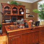 hooker-executive-desk-and-credenza-and-bookcase