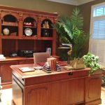 hooker-executive-desk-with-bookcase-and-credenza