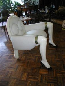White Deco Female Chair