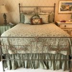 murry-iron-works-queen-bed-custom-bedding-and-side-chests
