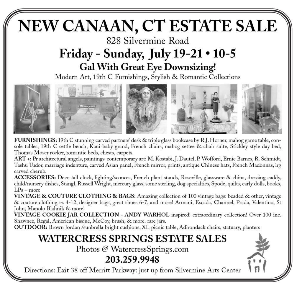 Watercress Springs Estate Sales Sample Newspaper Ad New Canaan Silvermin