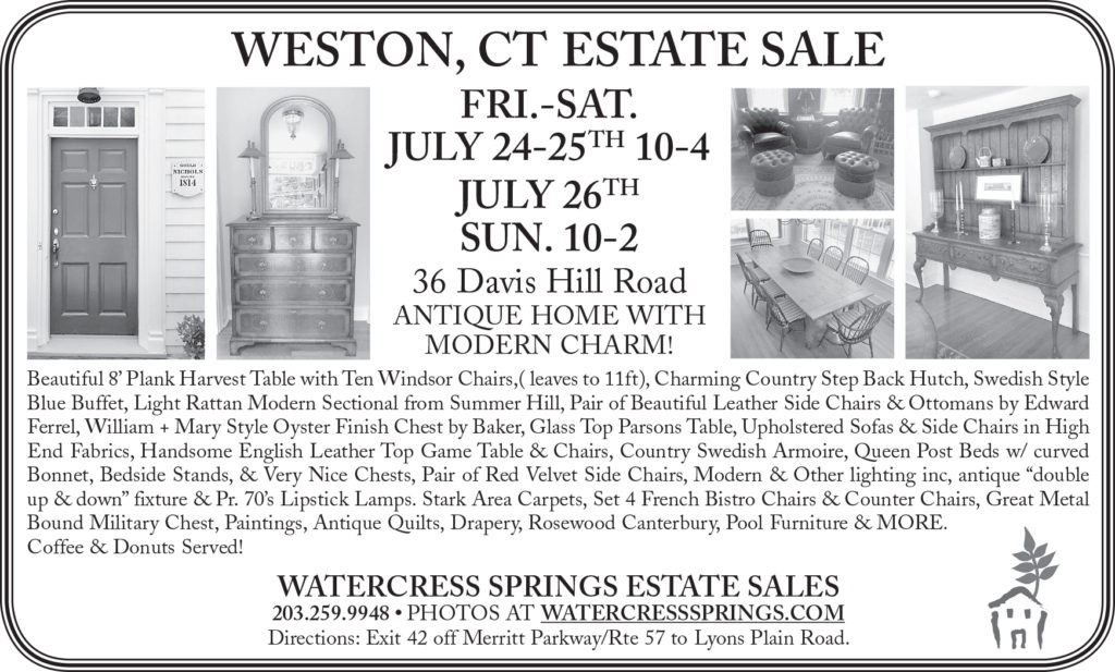 Watercress Springs Estate Sales Sample Newspaper Ad Weston