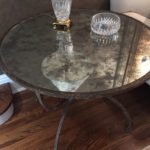 Smokey Glass Top Iron Table