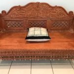 Carved Hardwood Asian Style Bench