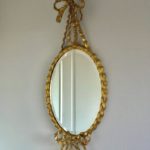 Bow Gilt Oval Mirror