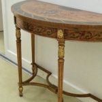 Demilune Table With Painted Details