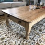 Pine Cocktail Table With Drawer And 8 X 10 Persian Carpet