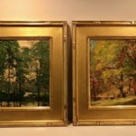 Oil On Board Pair FALL And SPRING 17 X 21 Robert Logan 1875 1942
