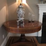Handsome Pedestal Console Table With Inlay Detail 4ft Lillian August