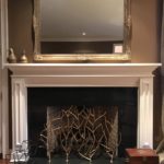 Gold Branch Fireplace Sreen And Gilt Mantle Mirror