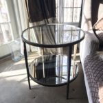 Iron, Glass And Mirrored Side Table