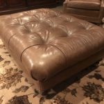 Leather Ottoman And Carpet