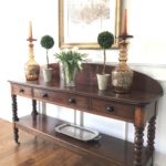 Charming Cherry Console 73 X 45 X 19 & Pair Of French Amber Jardinaires