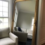 French Gilt Mirror With Beautiful Detail 8 Ft Copy