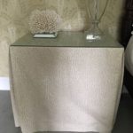 Pair Of Custom Side Tables With Glass Tops