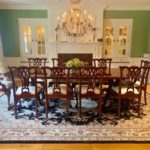 Double Pedestal Dining Table And 10 Chairs MINT CONDITION! Carpet Aprox 14 X 9ft