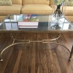 Glass Top Metal Table With Coordinating Round Side Tables Nice Matte Petina