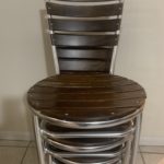 Stack Chrome And Wood Chairs